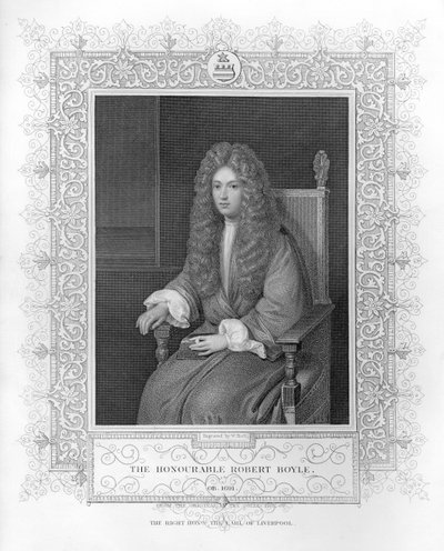 Portret szanownego Roberta Boyle autorstwa English School