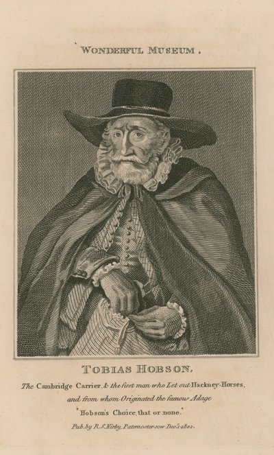 Portret Tobiasa Hobsona autorstwa English School