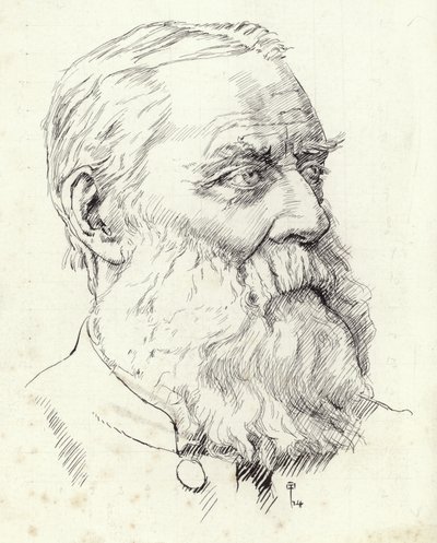 Portret Waltera Skeata autorstwa English School