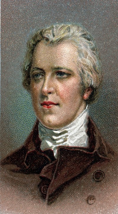 Portret Williama Pitta młodszego (1759-1806) - Portret Williama Pitta młodszego (1759-1806) - Z serii „”Przywódcy mężczyzn””” - Chromolitografia - Szkoła angielska, XX wiek - autorstwa English School