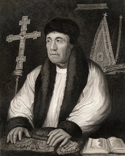 Portret Williama Warhama (1450-1532), z Lodges British Portraits, 1823 autorstwa English School