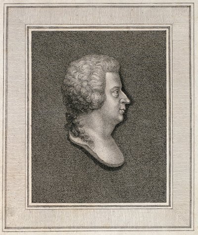 Portret Wolfganga Amadeusza Mozarta (1756-91), opublikowany w 1814 autorstwa English School