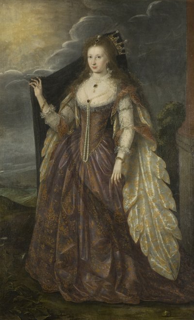 Portret damy, ok. 1615 (olej na płótnie) autorstwa English School