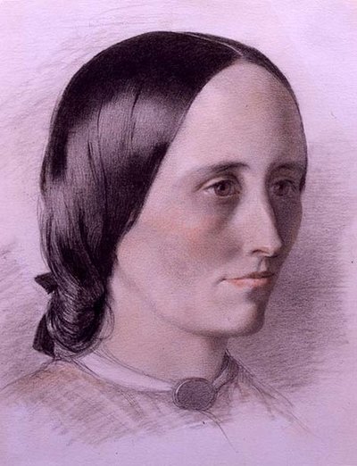 Portret kobiety, ok. 1840 (kolorowe kredy na papierze) autorstwa English School