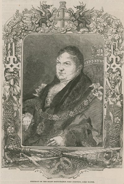 Portret szanowanego Johna Johnsona, Lorda Burmistrza autorstwa English School