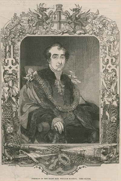 Portret szanownego Williama Magnay, Lorda Burmistrza autorstwa English School