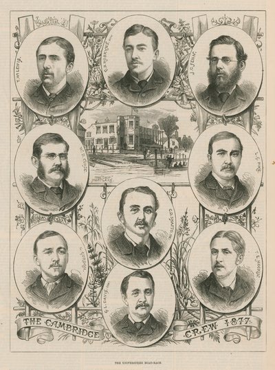 Portrety załogi Cambridge z 1877 r. autorstwa English School