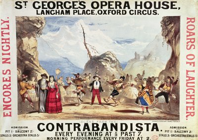 Plakat reklamujący operę św. Jerzego autorstwa English School