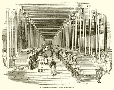 Power-Looms: Produkcja bawełny autorstwa English School