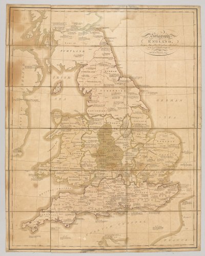 Praehagrafia Anglii, będąca mapą tego Królestwa ilustrującą główne bitwy w nim stoczone, 1807 r. autorstwa English School