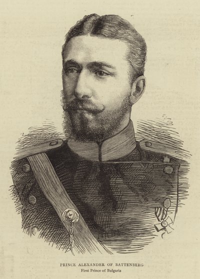 Książę Aleksander Battenberg (rycina) autorstwa English School