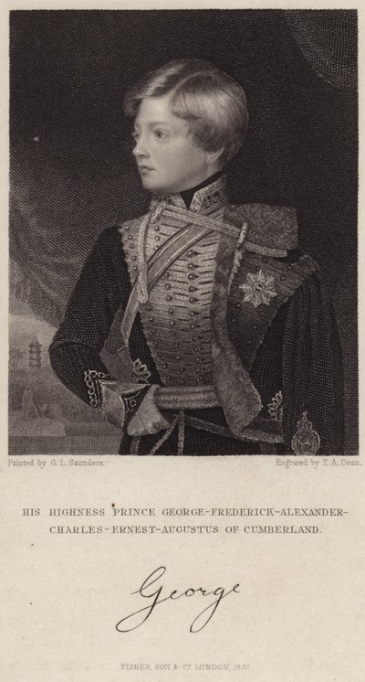 Książę Jerzy-Fryderyk-Aleksander-Karol-Ernest-Augustus z Cumberland autorstwa English School