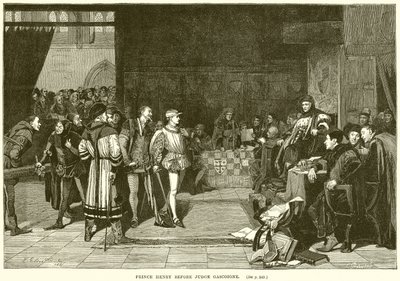 Książę Henryk przed sędzią Gascoigne autorstwa English School