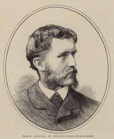 Książę Leopold Hohenzollern-Sigmaringen (grafika) autorstwa English School