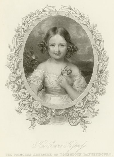 Księżniczka Adelajda Hohenlohe-Langenburg autorstwa English School