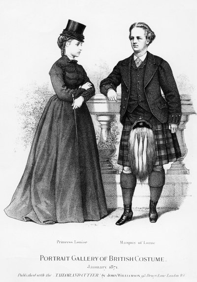 Księżniczka Louise i markiz Lorne, 1871 autorstwa English School