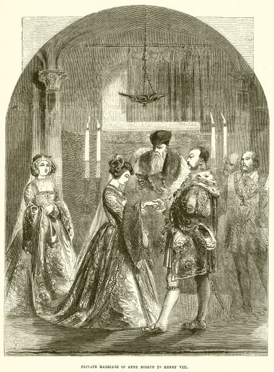Prywatne małżeństwo Anny Boleyn z Henrykiem VIII autorstwa English School