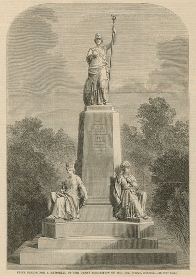 Projekt nagrody dla pomnika Wielkiej Wystawy z 1851 r. autorstwa English School