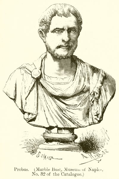 Probus. (Marmurowe Popiersie, Muzeum Neapolitańskie, nr 32 Katalogu) (rycina) autorstwa English School