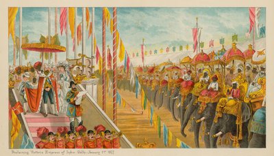 Proklamowanie Wiktorii Cesarzowej Indii-Delhi – 1 stycznia 1877 r. autorstwa English School