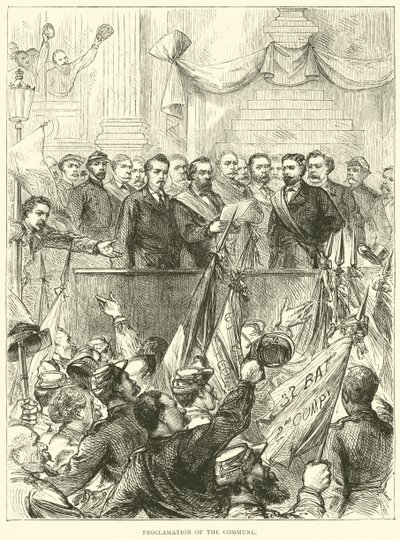 Proklamacja Komuny, marzec 1871 autorstwa English School