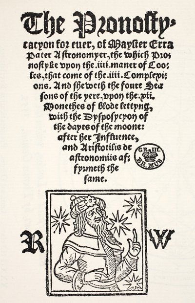Prognostyka na zawsze autorstwa Erry Pater, wydrukowana przez R. Wyer autorstwa English School