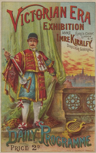 Program wystawy epoki wiktoriańskiej, 1897, w Earls Court autorstwa English School