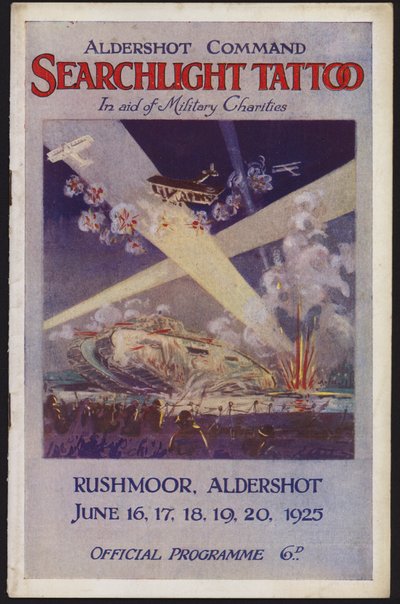 Program dla Aldershot Command Searchlight Tattoo, Rushmoor, Aldershot, Hampshire autorstwa English School