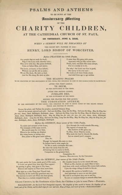 Program psalmów i hymnów autorstwa English School