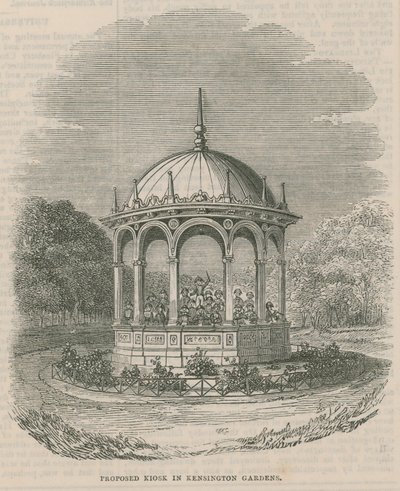 Proponowany kiosk w Kensington Gardens w Londynie autorstwa English School
