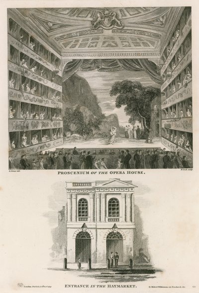 Proscenium Opery Włoskiej (Teatr Jej Królewskiej Mości) autorstwa English School