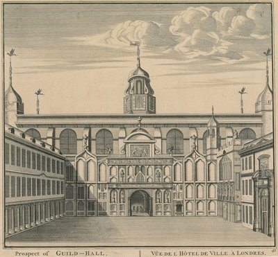 Perspektywa Guildhall, Londyn autorstwa English School