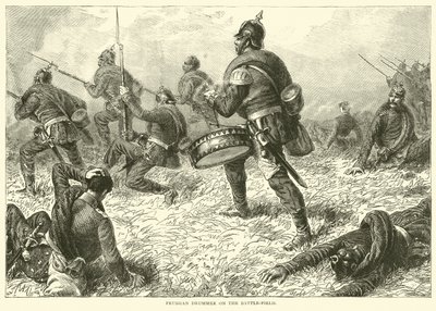 Pruski perkusista na polu bitwy, wrzesień 1870 autorstwa English School