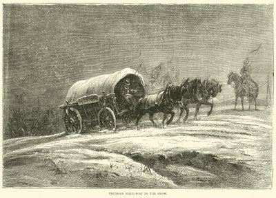 Pruski słup polowy na śniegu, październik 1870 autorstwa English School