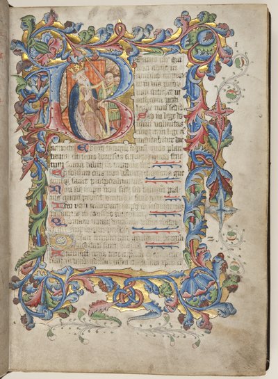 Psałterz z kalendarzem Sarum, ok. 1425-75 (atrament, farba i złoto na welinie) autorstwa English School