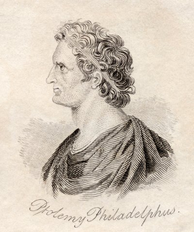 Ptolemeusz II Philadelphus, ze „Słownika historycznego Krabba”, opublikowanego w 1825 r. autorstwa English School