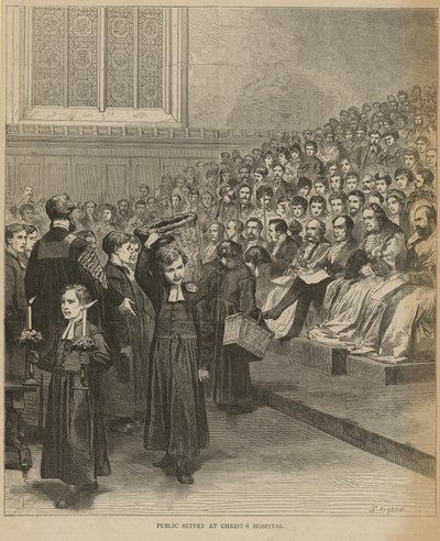 Kolacja publiczna w szpitalu Christs autorstwa English School