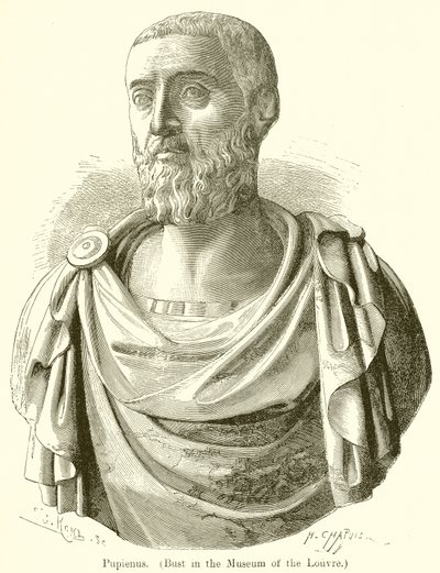 Pupienus. (Popiersie w Muzeum Luwru) autorstwa English School