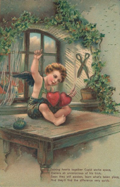 Putto łączy serca autorstwa English School