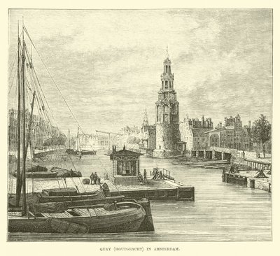 Nabrzeże (Houtgracht) w Amsterdamie autorstwa English School