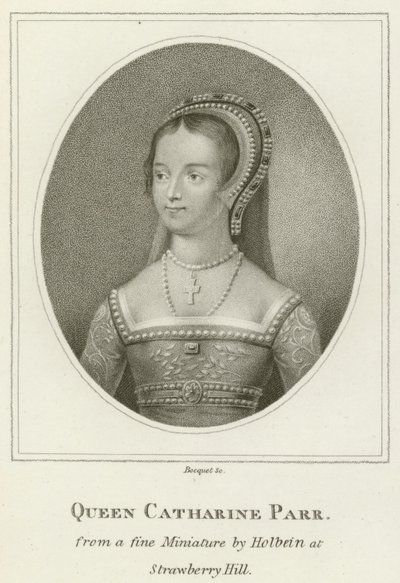Królowa Catharine Parr (grafika) autorstwa English School