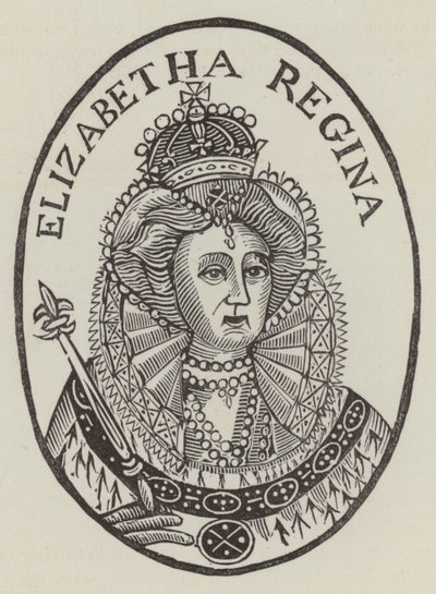Królowa Elżbieta I (rycina) autorstwa English School