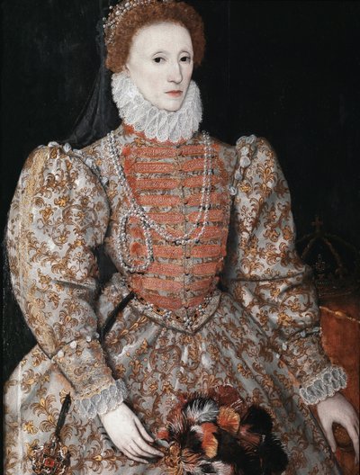 Królowa Elżbieta I, c.1575 (olej na panelu) autorstwa English School