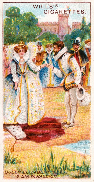 Królowa Elżbieta i Sir Walter Raleigh autorstwa English School