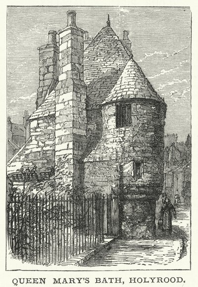 Łaźnia Królowej Marii, Holyrood (grafika) autorstwa English School