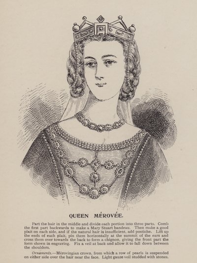 Królowa Merovee (rycina) autorstwa English School