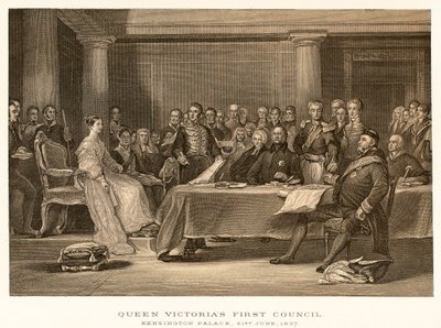 Pierwsza rada królowej Wiktorii autorstwa English School