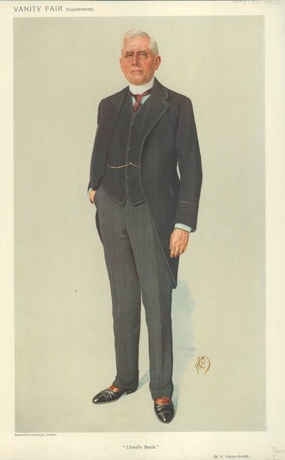 R V Vassar-Smith, Lloyds Bank, 20 lipca 1910, komiks Vanity Fair autorstwa English School