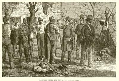 Radecki po zwycięstwie pod Novara (1849) autorstwa English School