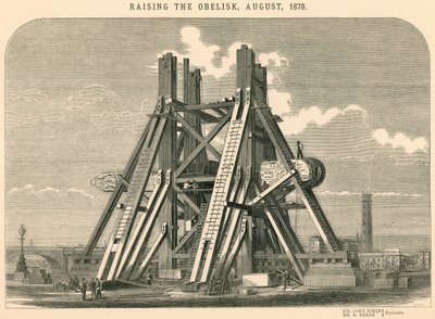 Podniesienie obelisku, sierpień 1878 autorstwa English School